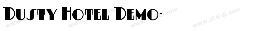 Dusty Hotel Demo字体转换